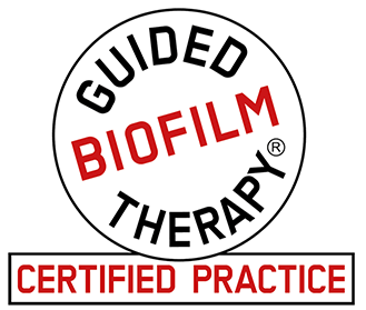logo de guided biofilm therapy certifies practice